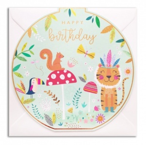 Jungle Animals Birthday Card